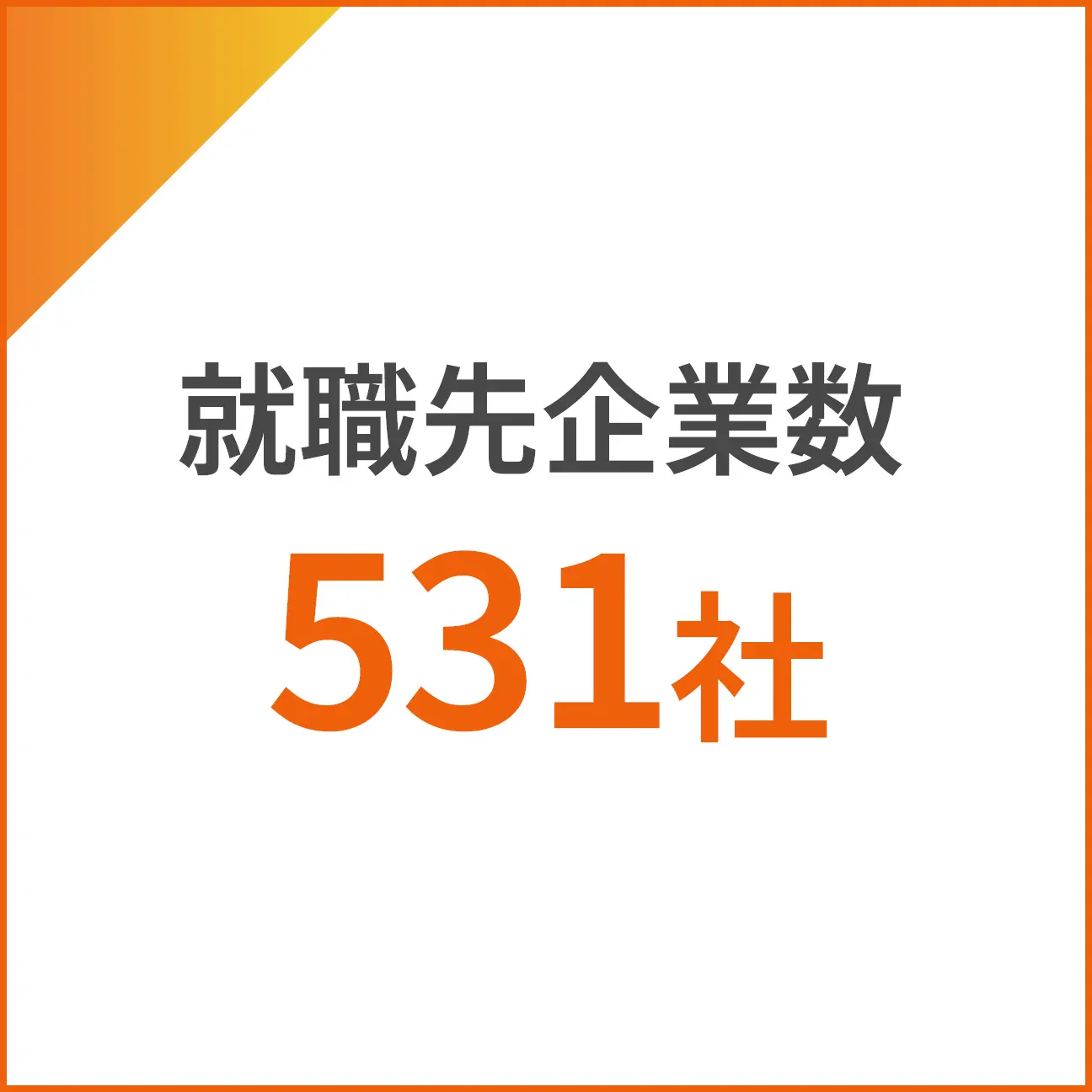 就職先企業数531社